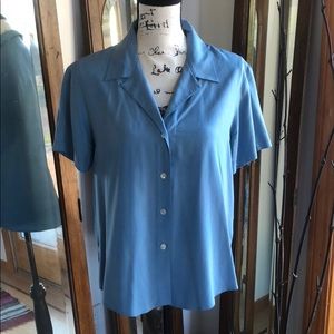 Beautiful Blue Jones N. Y. Blouse